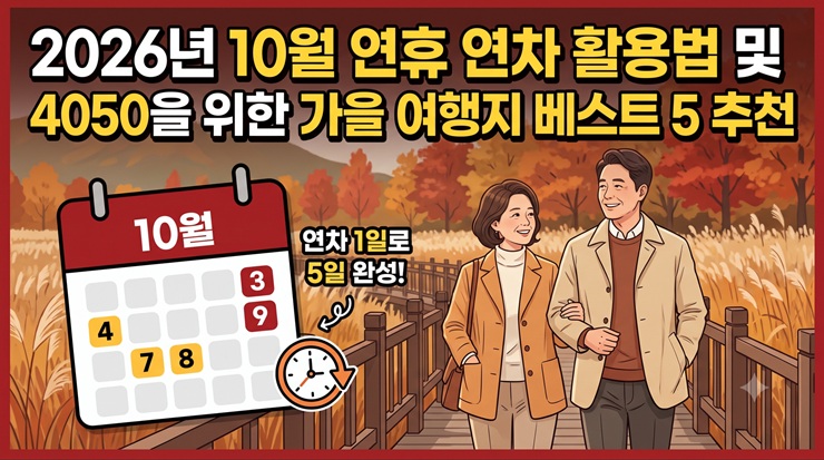 2026년 10월연휴 가을여행지 추천 thumbnail
